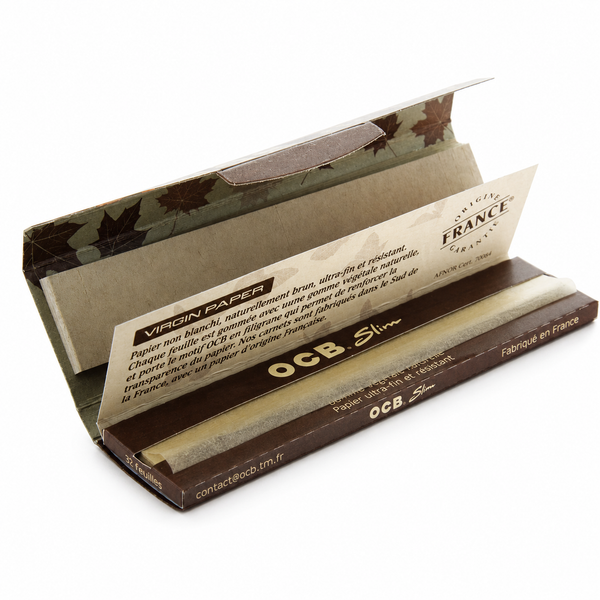 Carnet de feuilles à rouler OCB Virgin Slim non blanchies avec filtres carton