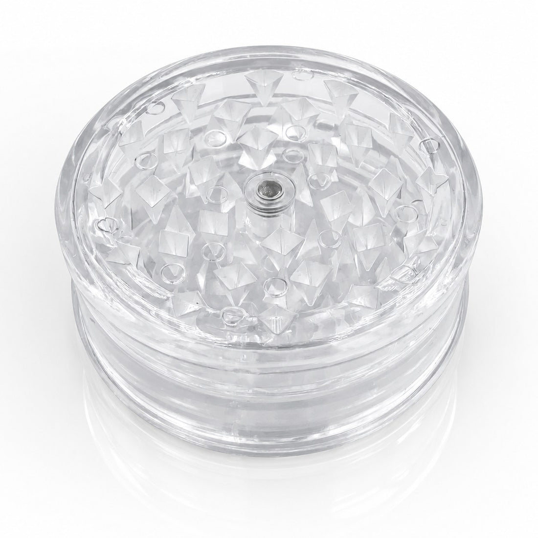 Grinder avec boîte de stockage Green Vallée – broyeur transparent pour fleurs de CBD
