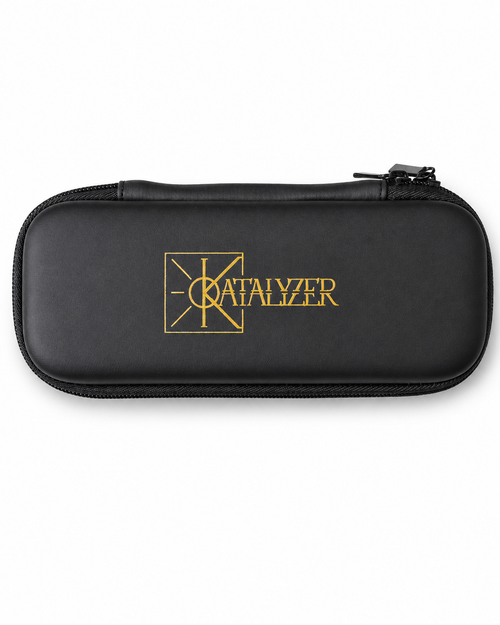 Housse de rangement Katalyzer noire à logo doré pour vaporisateur