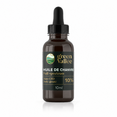 Huile de chanvre 10% Full Spectrum Green Vallée