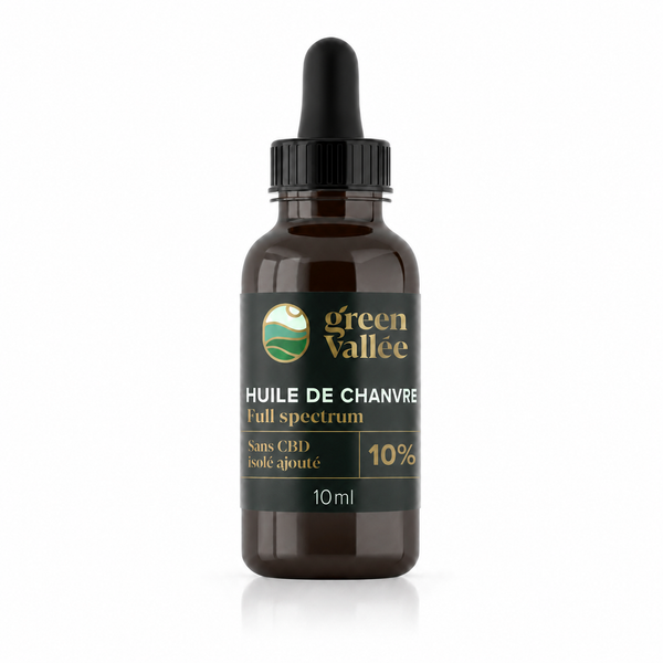Huile de chanvre 10% Full Spectrum Green Vallée