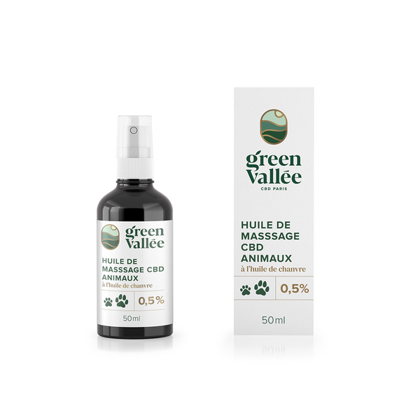 Huile de massage CBD pour chien