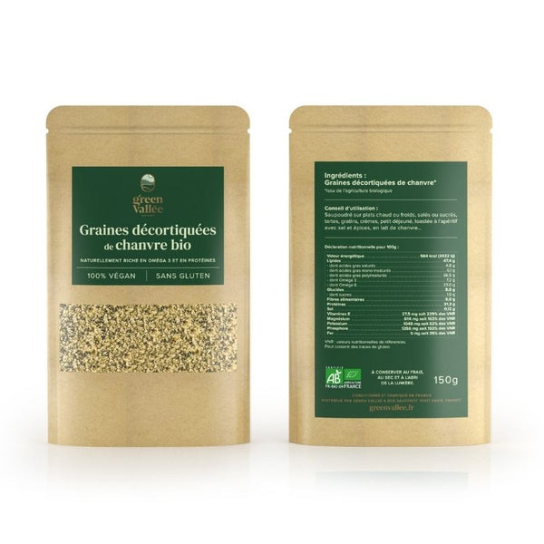 graines décortiquées chanvre bio vegan