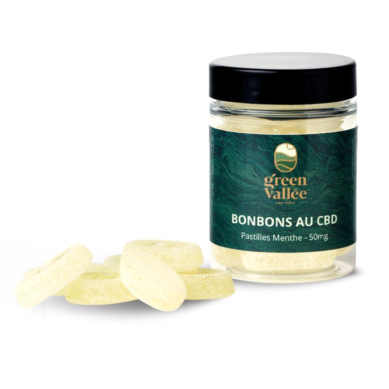 Bonbons au CBD – Menthe - 50 mg - CBD Green Vallée
