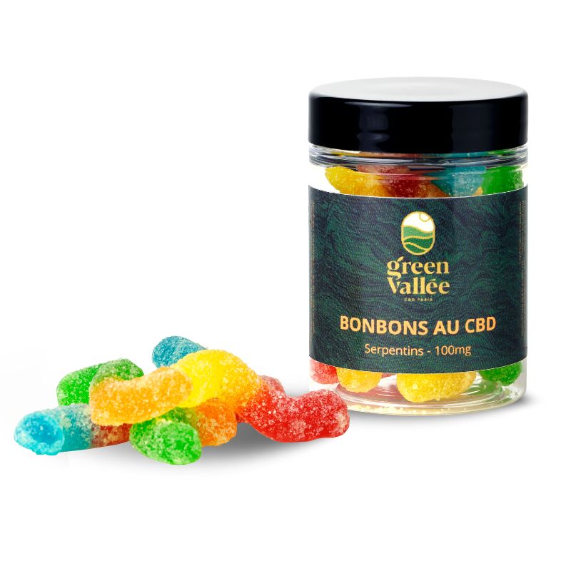 Bonbons au CBD – Serpents - 100 mg - CBD Green Vallée