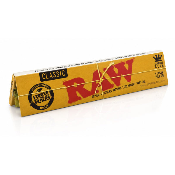 Feuilles à rouler RAW Classic King Size Slim – papier naturel non blanchi pour le CBD