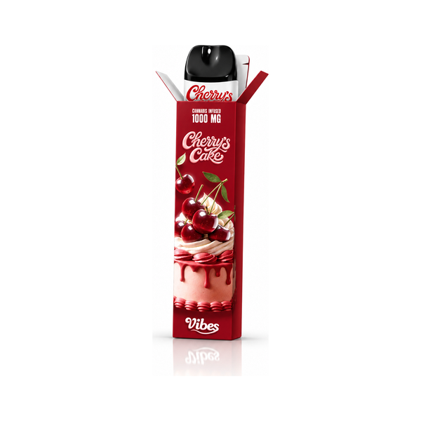 Vibes Vape Pen CBC Cherry Cake — puff jetable 1000 mg au CBC