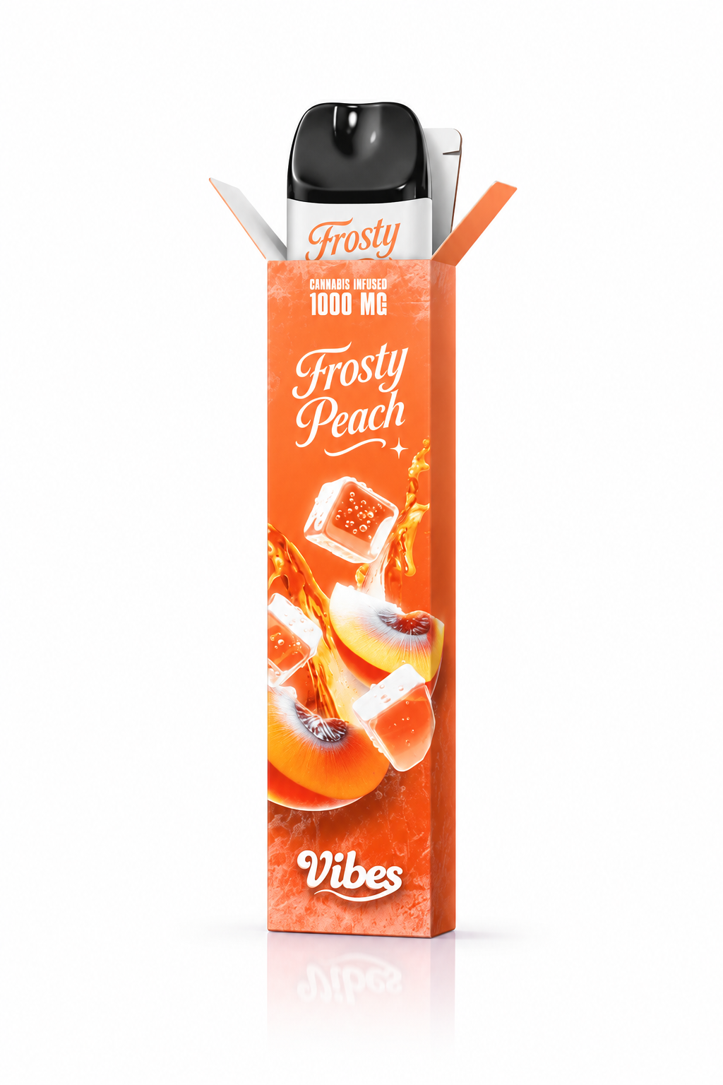 Vibes Vape Pen CBC Frosty Peach — puff jetable 1000 mg au CBC