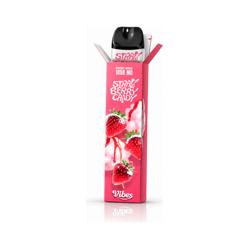 Vibes Vape Pen CBC Strawberry Candy — puff jetable 1000 mg au CBC