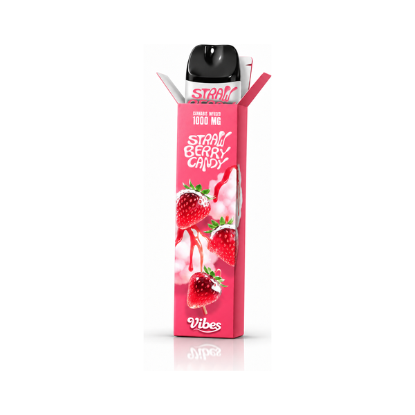 Vibes Vape Pen CBC Strawberry Candy — puff jetable 1000 mg au CBC
