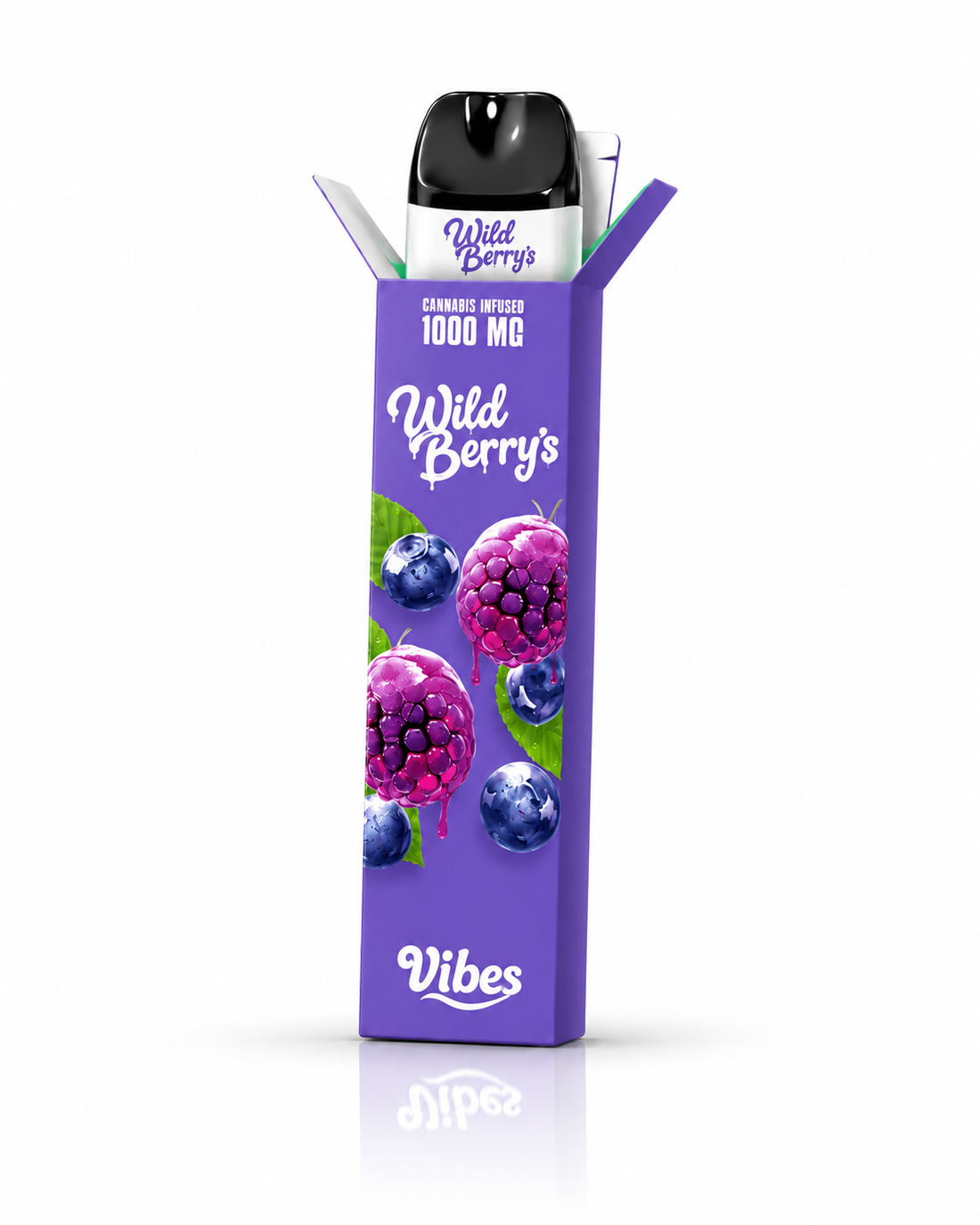 Vibes Vape Pen CBC Wild Berry — puff jetable 1000 mg au CBC
