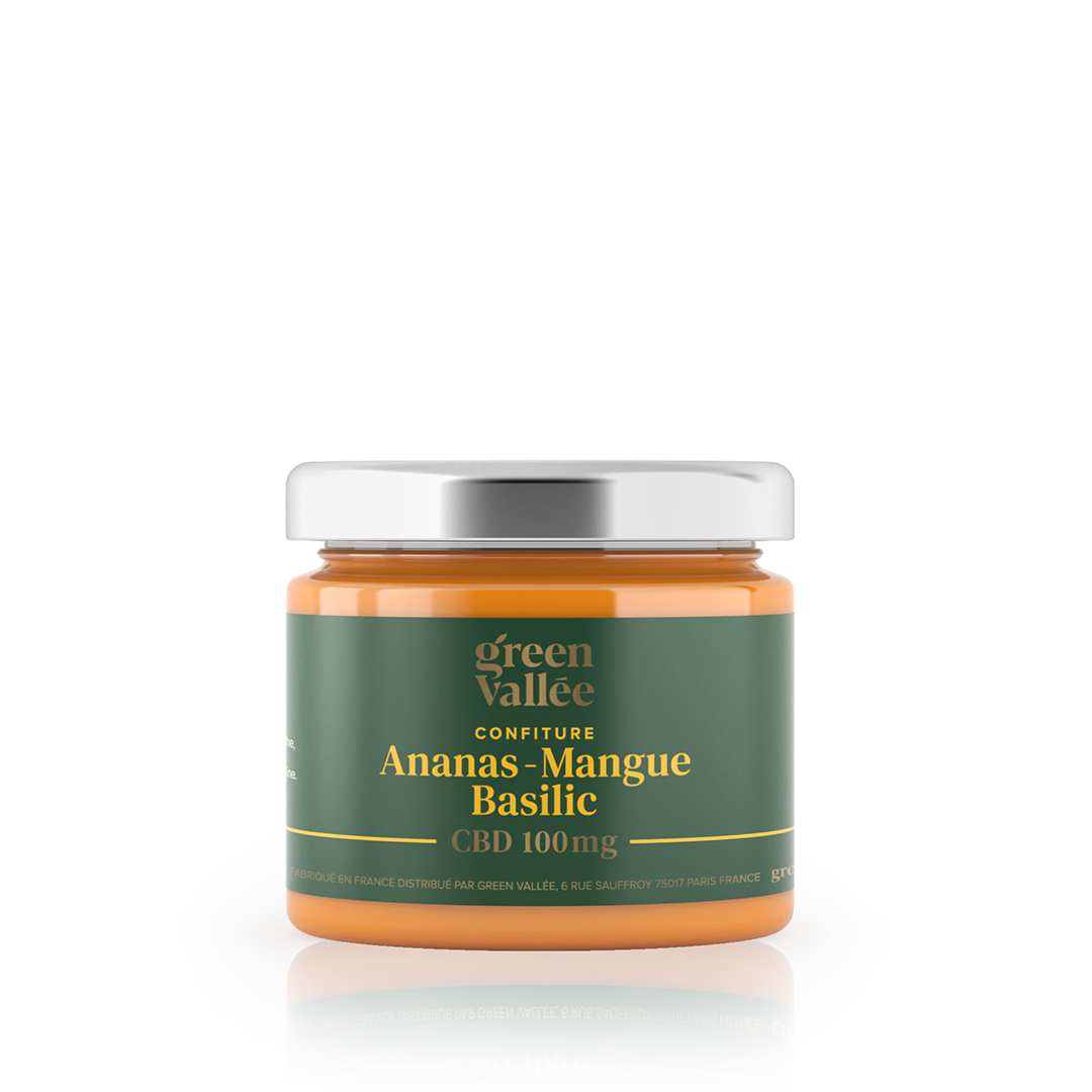 Confiture CBD ananas mangue basilic
