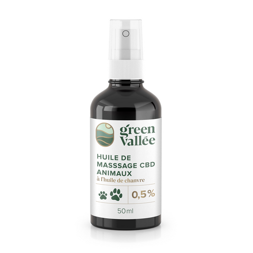 Huile de massage CBD pour animaux 0,5%